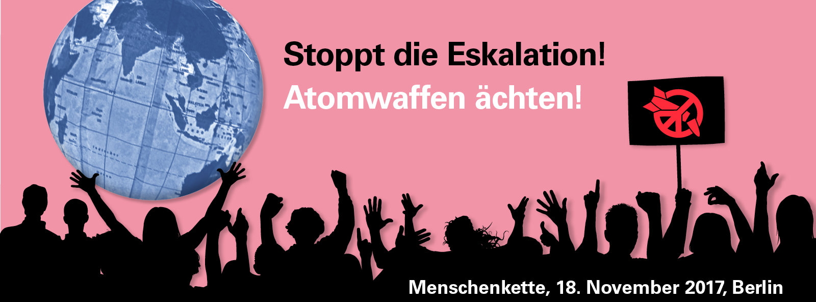 Menschenkette gegen Atomwaffen
